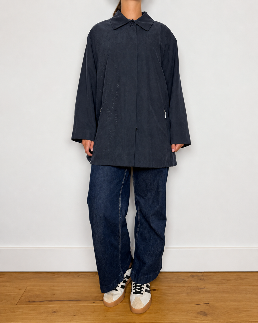 Midnight blue utility jacket
