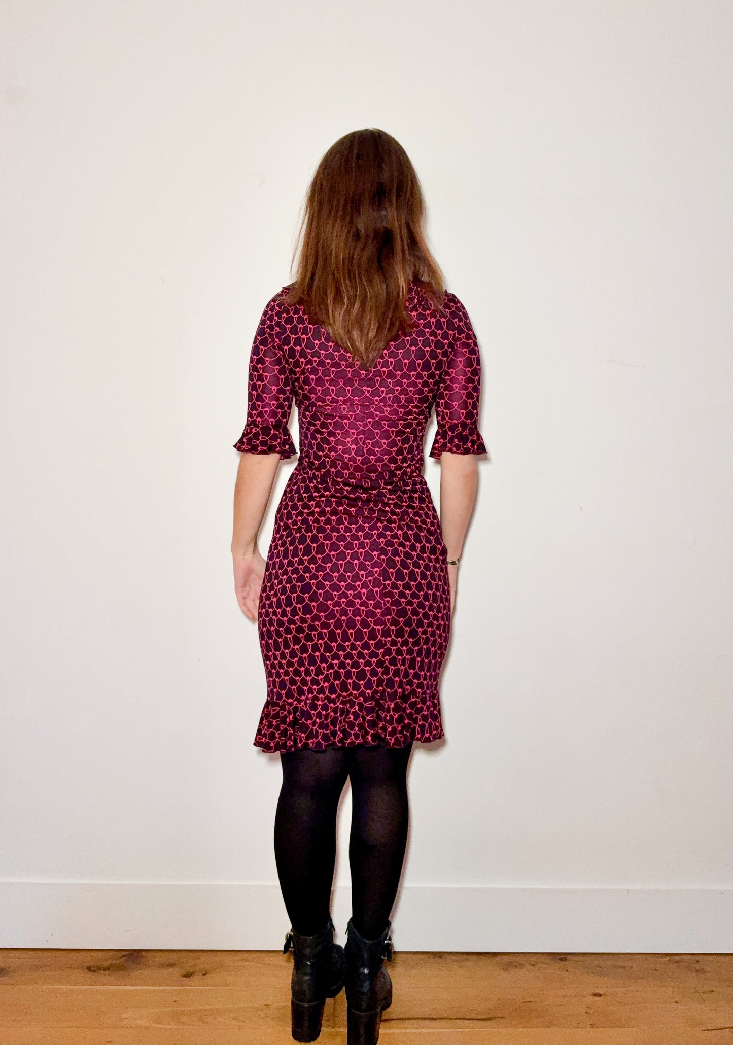 Diane Von Furstenberg dress 100% silk UK Size 10