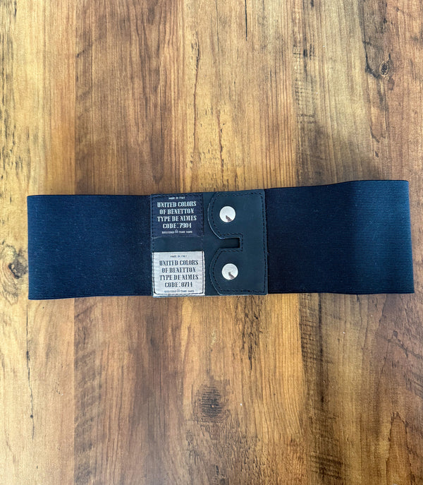 United Colours of Benetton black elastic thick belt