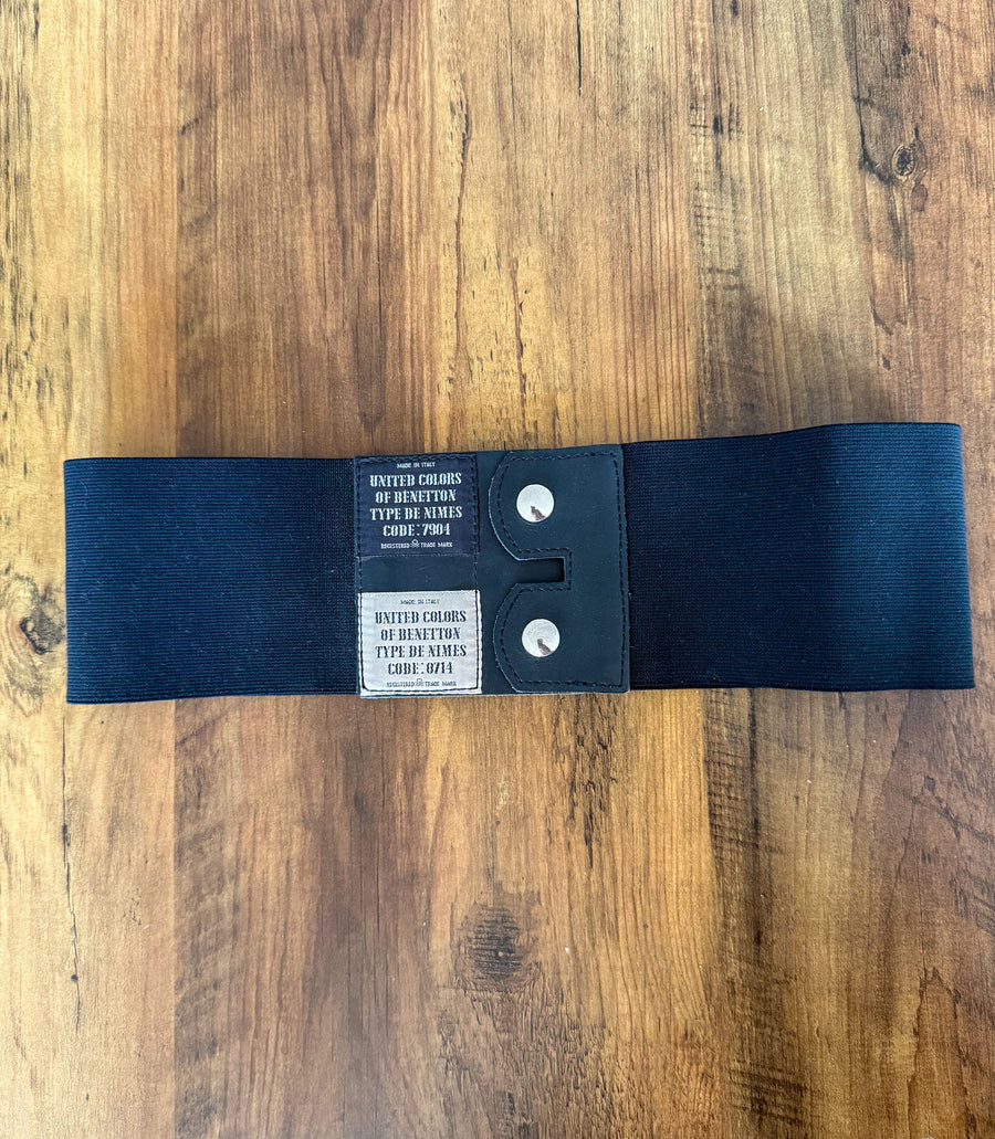 United Colours of Benetton black elastic thick belt