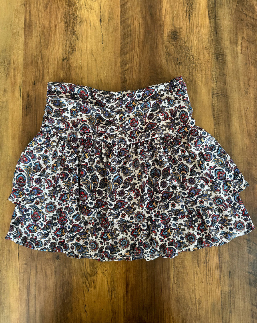 Paisley print mini skirt
