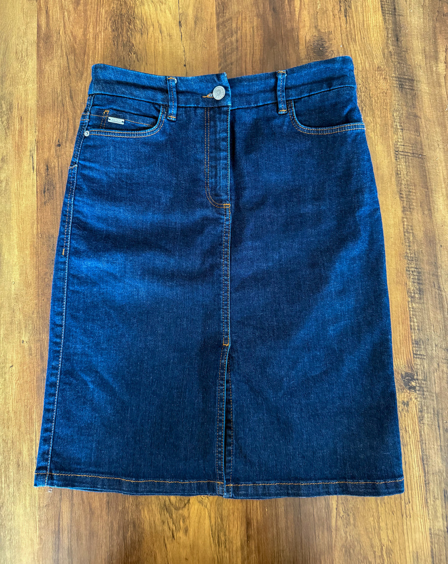 Carol Denim knee length skirt