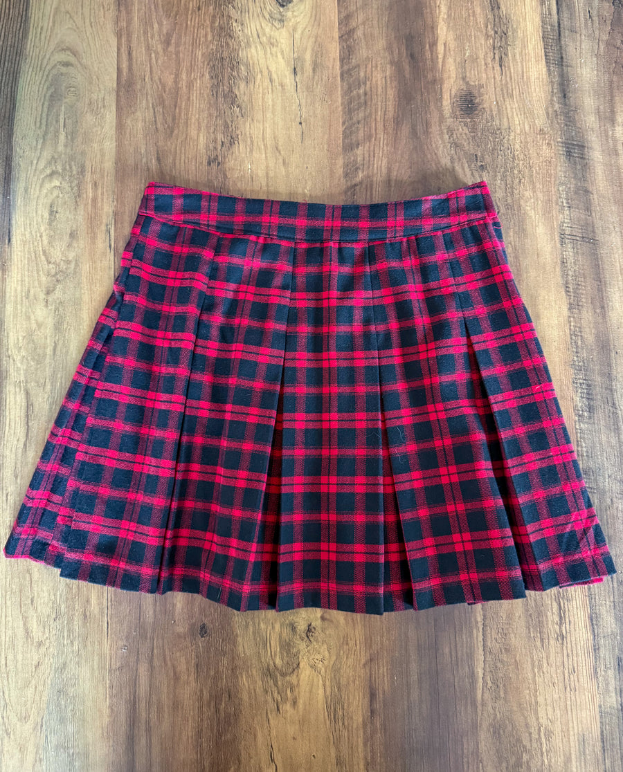 Black & Red tartan mini skirt