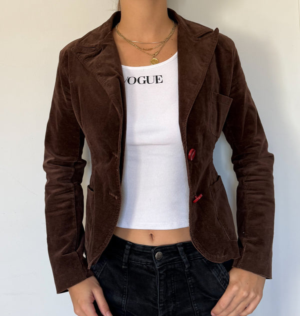 Vintage brown corduroy blazer